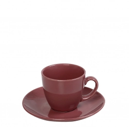 Φλυτζάνι Με Πιατάκι Espresso Stoneware Essentials ESPIEL 90ml OWD101K6