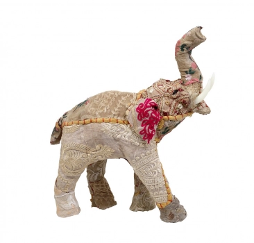 Διακοσμητικό Επιτραπέζιο Ελέφαντας Υφασμάτινο Patchwork ESPIEL 45x15x48εκ. LID333