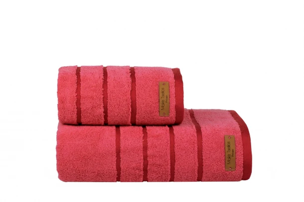 Πετσέτα Σώματος Μεμονωμένη Βαμβακερή 90x150εκ. Prive Coral Makis Tselios