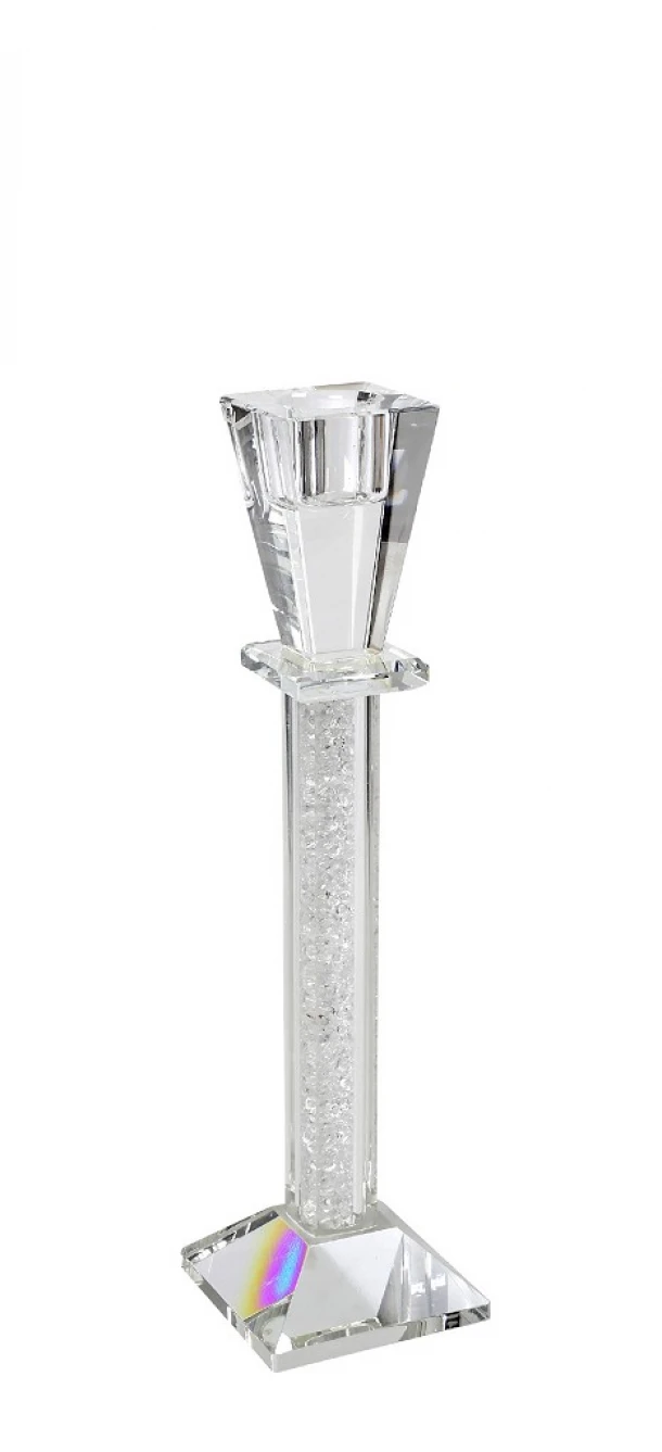 Κηροπήγιο Κρυσταλλίνης Διάφανο Με Στρας ESPIEL 17εκ. XAS110