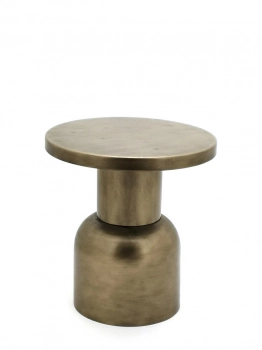 Τραπεζάκι Στρογγυλό Μεταλλικό Χάλκινο ESPIEL 40x43,5εκ. AFT207