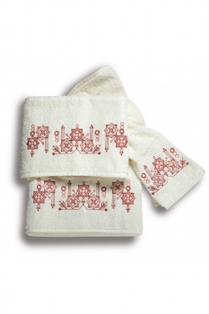 Σετ Πετσέτες 3τμχ Βαμβακερές Squares Dusty SB HOME