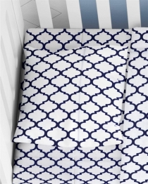 Μαξιλαροθήκη Βαμβακερή Bebe 35x45εκ. Windows 176 White-Dark Blue DIMcol