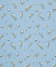 Σεντόνι Λίκνου Φανελένιο Μεμονωμένο 80x110εκ. Birds 14 Sky Blue Dimcol.