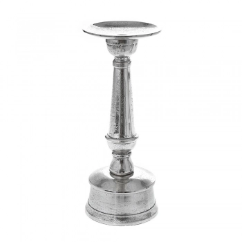Κηροπήγιο Μεταλλικό Ασημί iliadis 12x30εκ. 78546