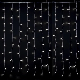 Λαμπάκια Κουρτίνα 144 led Σταθερό Λευκό Φως 1,20x1,20μ. iliadis 75034