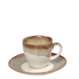 Φλυτζάνι Με Πιατάκι Espresso Stoneware Essentials ESPIEL 90ml OWQ101K6