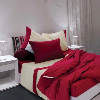 Παπλωματοθήκη Βαμβακερή Μονή 160x240εκ. Simi Maroon Sb home