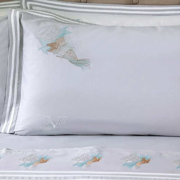 Σετ Σεντόνια Βαμβακοσατέν King 240x270εκ. Rossa Grey 19V69