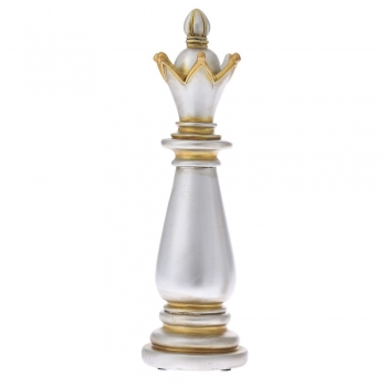 Διακοσμητικό Επιτραπέζιο Πιόνι Βασιλιάς Polyresin Ασημί iliadis 11x11x40εκ. 76255