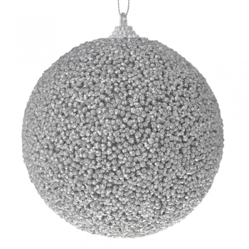 Σετ Μπάλες 4τμχ Πλαστικές Ασημί Glitter iliadis 10εκ. 79404