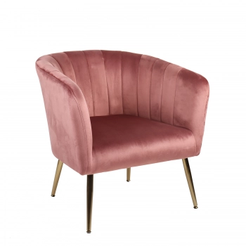 Πολυθρόνα Βελούδινη-Ξύλινη Σάπιο Μήλο Tiana ARTELIBRE 52x82x76εκ. 14770036