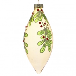 Σετ Χριστουγεννιάτικα Στολίδια Σταλακτίτες 4τμχ Γυάλινοι Διάφανοι Με Γκι iliadis x17εκ. 78697