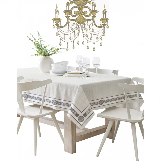 Τραπεζομάντηλο Βαμβακερό 160x220εκ. Key Silver Makis Tselios