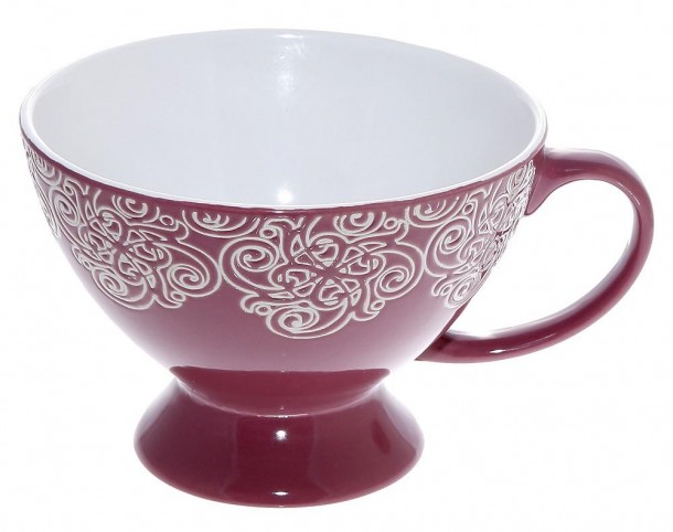 Κούπα Stoneware 320ml Vienna Μπορντώ ESPIEL HUN102K6