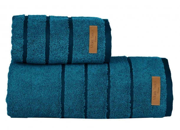 Σετ Πετσέτες 2τμχ Βαμβακερές Prive Petrol Makis Tselios