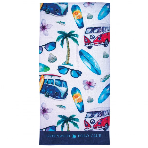 Πετσέτα Θαλάσσης Βαμβακερή 70x140εκ. Beach Towel 3717 Greenwich Polo Club Junior