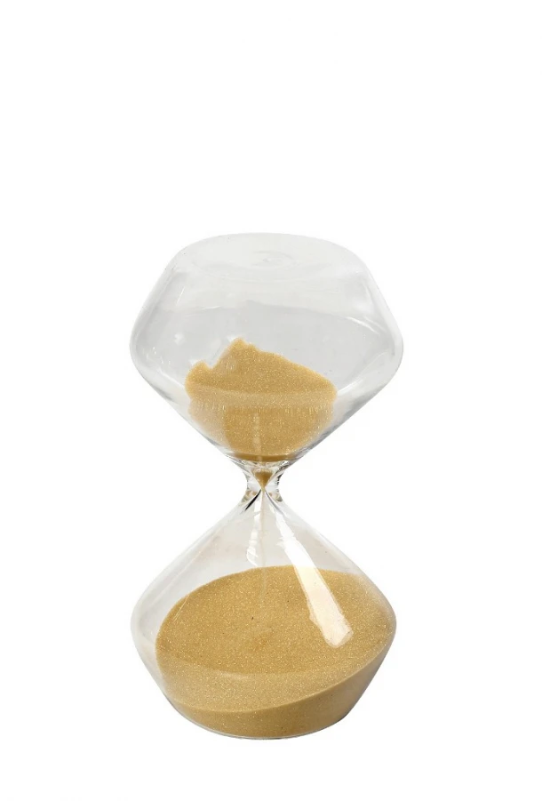 Διακοσμητική Κλεψύδρα Γυάλινη Διάφανη-Χρυσή ESPIEL 10x17εκ. PYD214