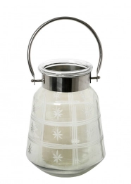 Φανάρι Γυάλινο Πράσινο ESPIEL 15x22εκ. DAR116