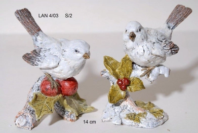 Σετ 2τμχ Πουλάκια Κεραμικά Royal Art 14εκ. LAN4/03