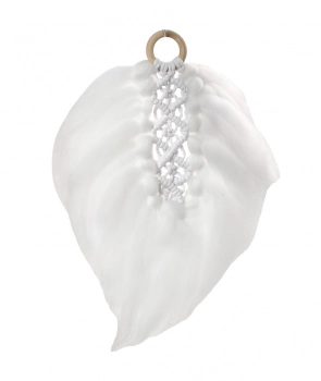 Διακοσμητικό Τοίχου Πλεκτό Λευκό ESPIEL 23x33εκ. RAZ132