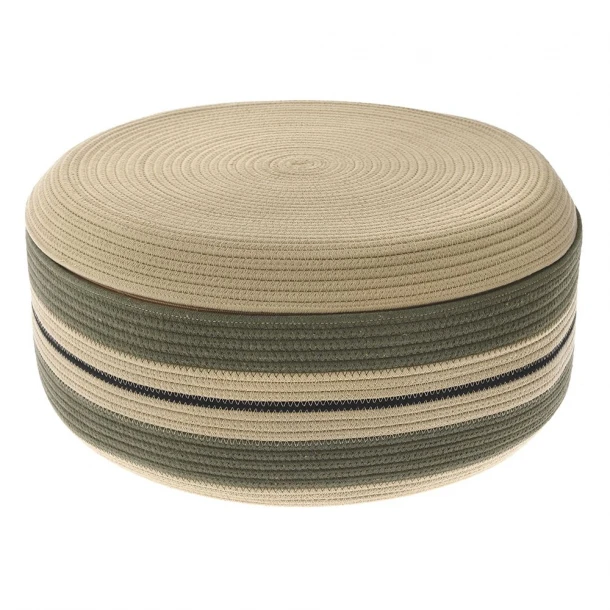 Σκαμπώ Υφασμάτινο Κρεμ-Πράσινο iliadis 54x25εκ. 76981