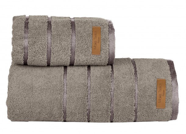 Πετσέτα Προσώπου Μεμονωμένη Βαμβακερή 50x90εκ. Prive Silver Makis Tselios