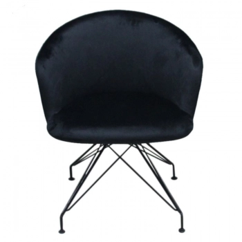 Πολυθρόνα Μεταλλική-Βελούδινη Μαύρη Johan ARTELIBRE 63,5x51x77εκ. 14480013