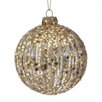 Σετ Μπάλες 6τμχ Γυάλινες Χρυσές iliadis 8εκ. 75198