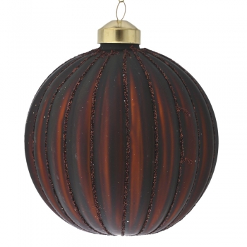 Σετ Μπάλες 4τμχ Γυάλινες Καφέ Ματ iliadis 10εκ. 78758