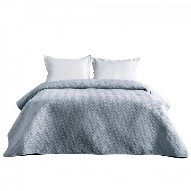 Κουβερλί Polyester Μονό 160x240εκ. Frost 1 Light Grey Ultrasonic Makis Tselios