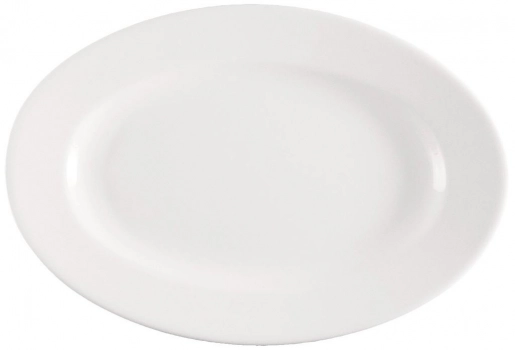 Πιατέλα Πορσελάνης Meran Λευκό ESPIEL 25x16x2εκ. 001.171554K2