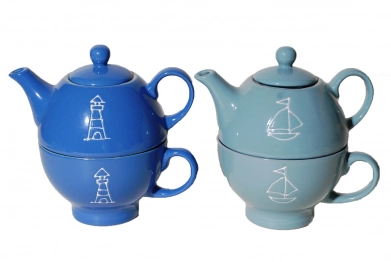 Σετ 2τμχ Τσαγιερό Με Φλυτζάνι Κεραμικό Royal Art 400ml VOB35140C/D