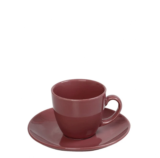 Φλυτζάνι Με Πιατάκι Espresso Stoneware Essentials ESPIEL 90ml OWD101K6