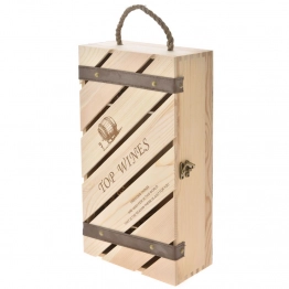 Μπουκαλοθήκη Ξύλινη 2 Θέσεων iliadis 20x10x35εκ. 70566