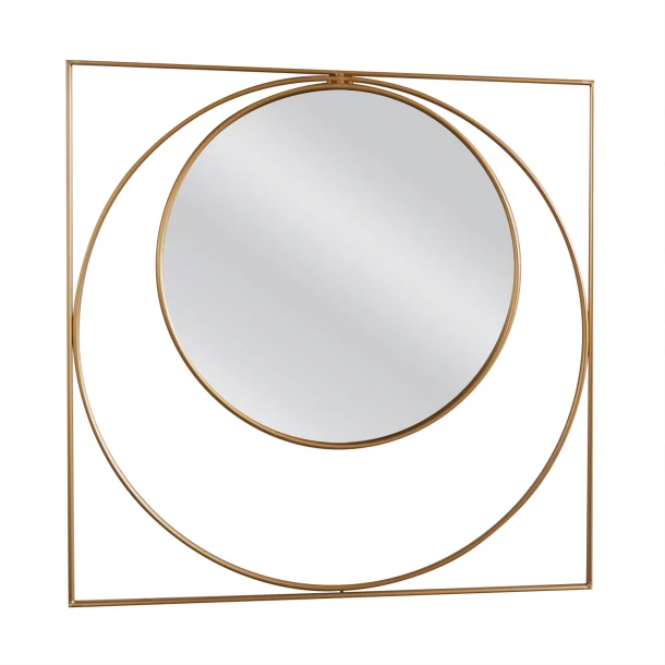 Καθρέπτης Τοίχου Μεταλλικός Χρυσός Aldor ARTELIBRE 80x2x80εκ. 14790008