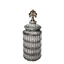 Διακοσμητικό Δοχείο Με Καπάκι Κεραμικό ESPIEL 15,5x38εκ. TOL311