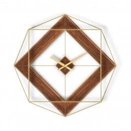 Ρολόι Τοίχου Μεταλλικό-Mdf Μπεζ-Χρυσό ARTELIBRE 51x7,5εκ. 14700012