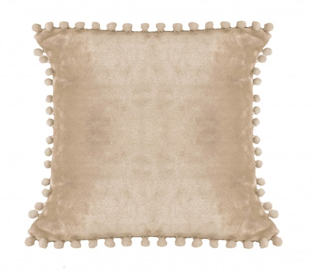 Διακοσμητικό Μαξιλάρι Fleece 43x43εκ. Pomy Beige Makis Tselios