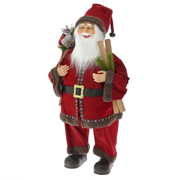 Χριστουγεννιάτικος Διακοσμητικός Άγιος Βασίλης Μπορντώ iliadis 80εκ. 79367