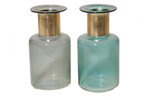 Σετ 2τμχ Bάζα Γυάλινα Royal Art 18,5εκ. STA58693GR/GRE