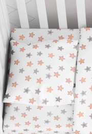 Μαξιλαροθήκη Φάκελος Βαμβακερή Bebe 35x45εκ. Star 103 Grey Dimcol