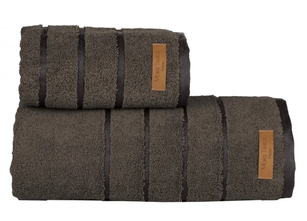 Σετ Πετσέτες 2τμχ Βαμβακερές Prive Steel Gray Makis Tselios