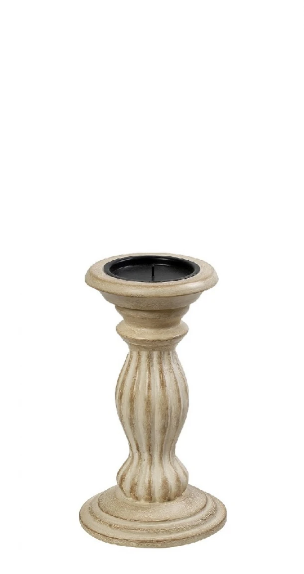 Κηροπήγιο Ξύλινο Mango Κρεμ ESPIEL 10x23εκ. PIG215