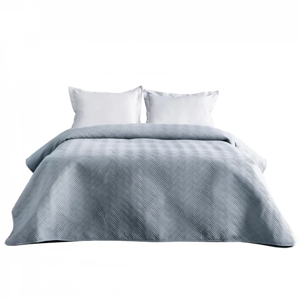 Κουβερλί Polyester Μονό 160x240εκ. Frost 1 Light Grey Ultrasonic Makis Tselios