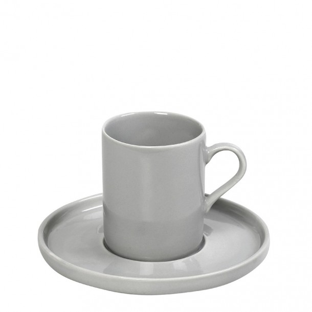 Φλυτζάνι Με Πιατάκι Espresso Stoneware Essentials ESPIEL 100ml OWA104K6