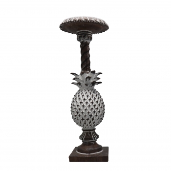 Κηροπήγιο Polyresin Ανανάς Καφέ ESPIEL 10,8x31εκ. FIG204