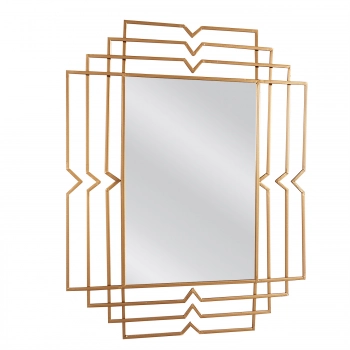 Καθρέπτης Τοίχου Μεταλλικός Χρυσός Baldor ARTELIBRE 70x1,5x90εκ. 14790029