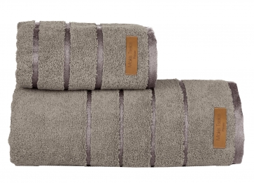 Πετσέτα Σώματος Μεμονωμένη Βαμβακερή 90x150εκ. Prive Silver Makis Tselios