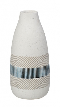 Βάζο Κεραμικό Λευκό-Μπεζ-Γαλάζιο ESPIEL 16,5x37εκ. CER2310